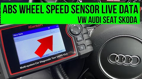 How To Get ABS Wheel Speed Sensor Live Data For VW Audi Seat Skoda