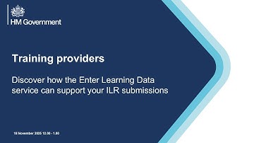 Training providers: Discover how the Enter Learning Data service can support your ILR submissions