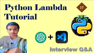 17.Python Lambda TR Interview Q&A #ChatGpt|Python easy| Python Shortcuts |Genie MITHRAMMA IT