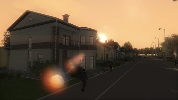 Housing estate. Architecture animation