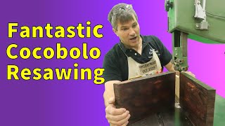 Resawing Wood With A Bandsaw  Cocobolo Log