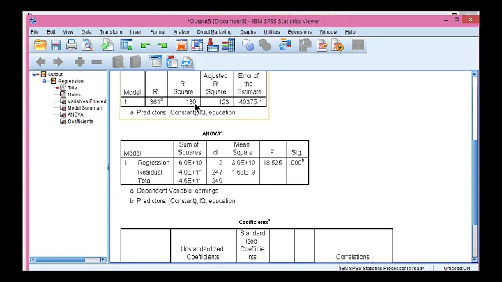 V14.3 - Semi-Partial Correlations & Multiple Regression in SPSS