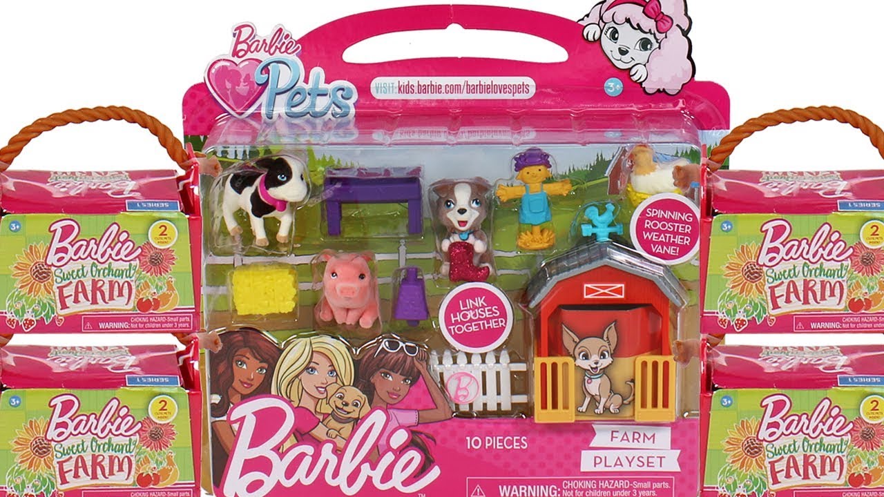 Barbie Farm Playset and Sweet Orchard Farm Blind Boxes Unboxing Toy Review  - YouTube