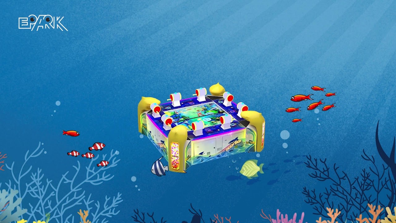 EPARK Deep Sea Fishing Coin Operated Amusement Video Game Machine Fishing Simulator