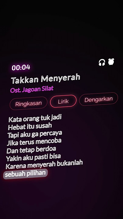 Takkan Menyerah - Ost. Jagoan Silat