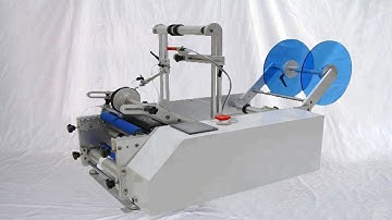 semi automatic bottles round container labeling MC sticker labels applicator Etikettiermaschinen
