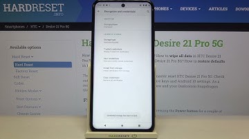 How to Clear Credentials in HTC Desire 21 Pro 5G - Remove All Certificates