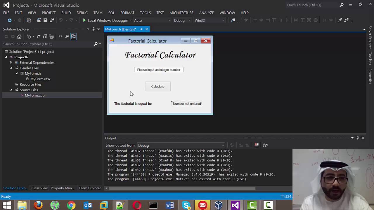 Creating Simple GUI C++ program MS Visual Studio