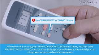 How to check running parameters on DuctlessAire mini split systems