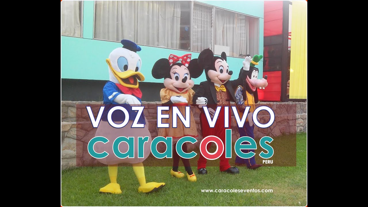 caracoles Barney Mickey Mouse , Elmo ,Toy Story VOZ EN VIVO de LUJO