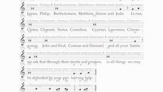 20 Eucharistic Prayer No. 1 (Solemn Tone) Part 1 of 2