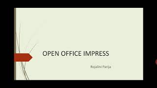 Open Office Impress, part-1