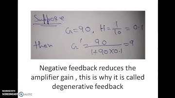 Why negative feedback is also called Degenerative Feedback?|Feedback Amplifier 2