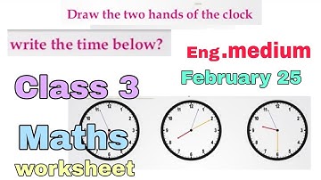 Victers Class 3 Maths worksheet February 25 English medium
