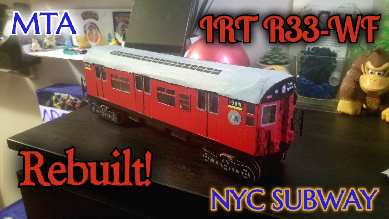 I Hand Made The NYC Subway Red Bird 7 Train With Cardboard - YouTube