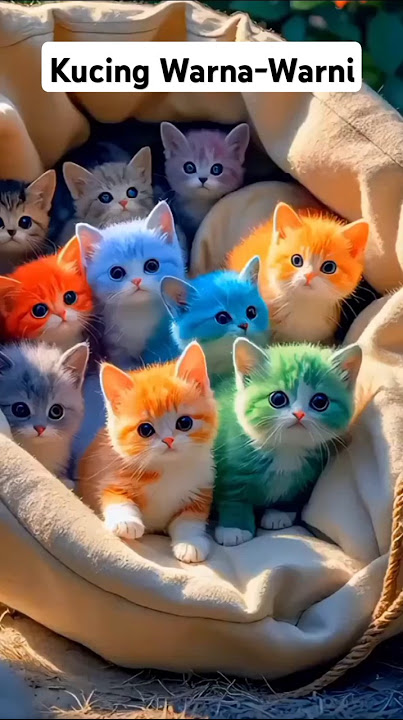 Kucing warna-warni, kucing lucu,5 #kucingwarna #cat #shorts #catlovers #kucinglucu #kucingviral