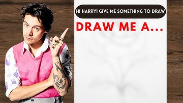 HARRY STYLES tells me WHAT TO DRAW │ EASY drawing tutorial for beginners │ Step by step drawing