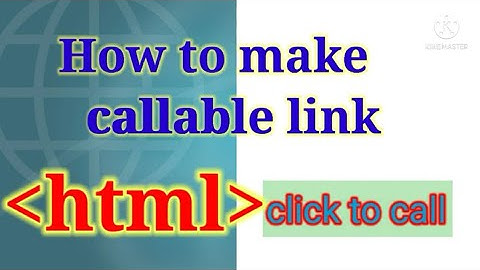 how to make callable link in html