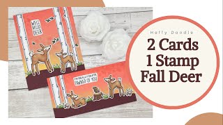 2 Cards 1 Stamp | Fall Mini Slimline and A2 Cards