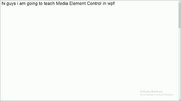 WPF MediaElement Control