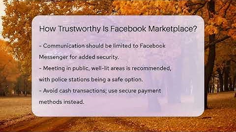 How Trustworthy Is Facebook Marketplace? - Everyday-Networking