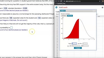 MTH 245 Unit 2 Practice Test Item (A student running for a position