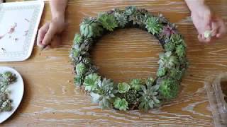 製作多肉植物花圈 完成品自己好喜歡 Youtube