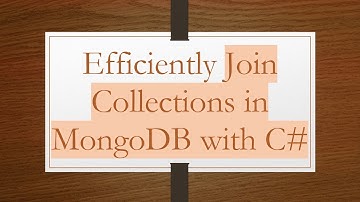 Efficiently Join Collections in MongoDB with C#