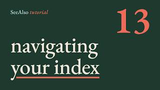 Jump to Any Page from Your Index: Navigation in SeeAlso | Tutorial 13