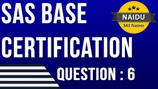 BASE SAS Certification - Question   6 screenshot 2