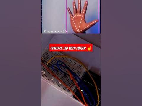 control led with finger Arduino and computer vision #shorts # ...