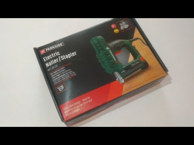 Parkside Electric Nailer Stapler PET 25 C3 - Unboxing, Testing and Teardown  - YouTube