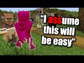 Minecraft, but if I swear ALL mobs try to kill me...