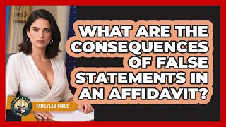 What Are The Consequences Of False Statements In An Affidavit? - Family Law Gurus