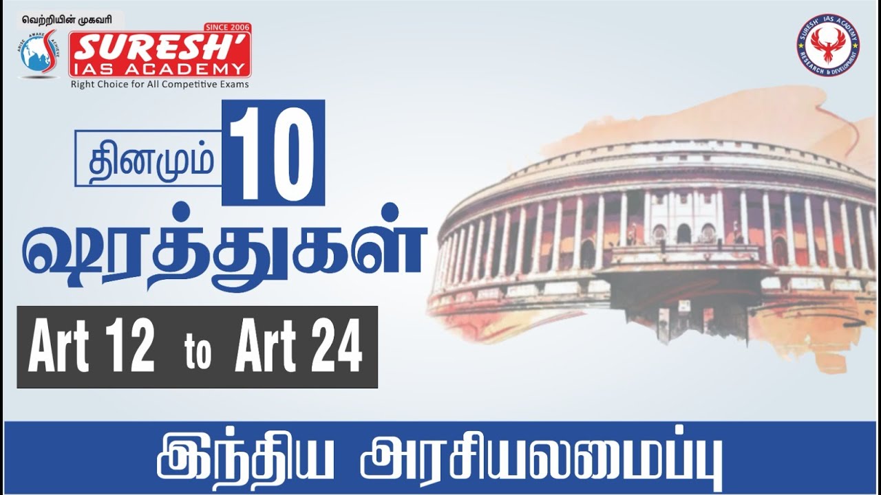 Indian Polity | Article 12 to 24 | 2nd Session | Suresh IAS Academy