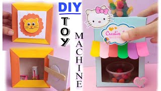 How to make Candy toy machine & Locker at home | DIY school project | Paper crafts for school