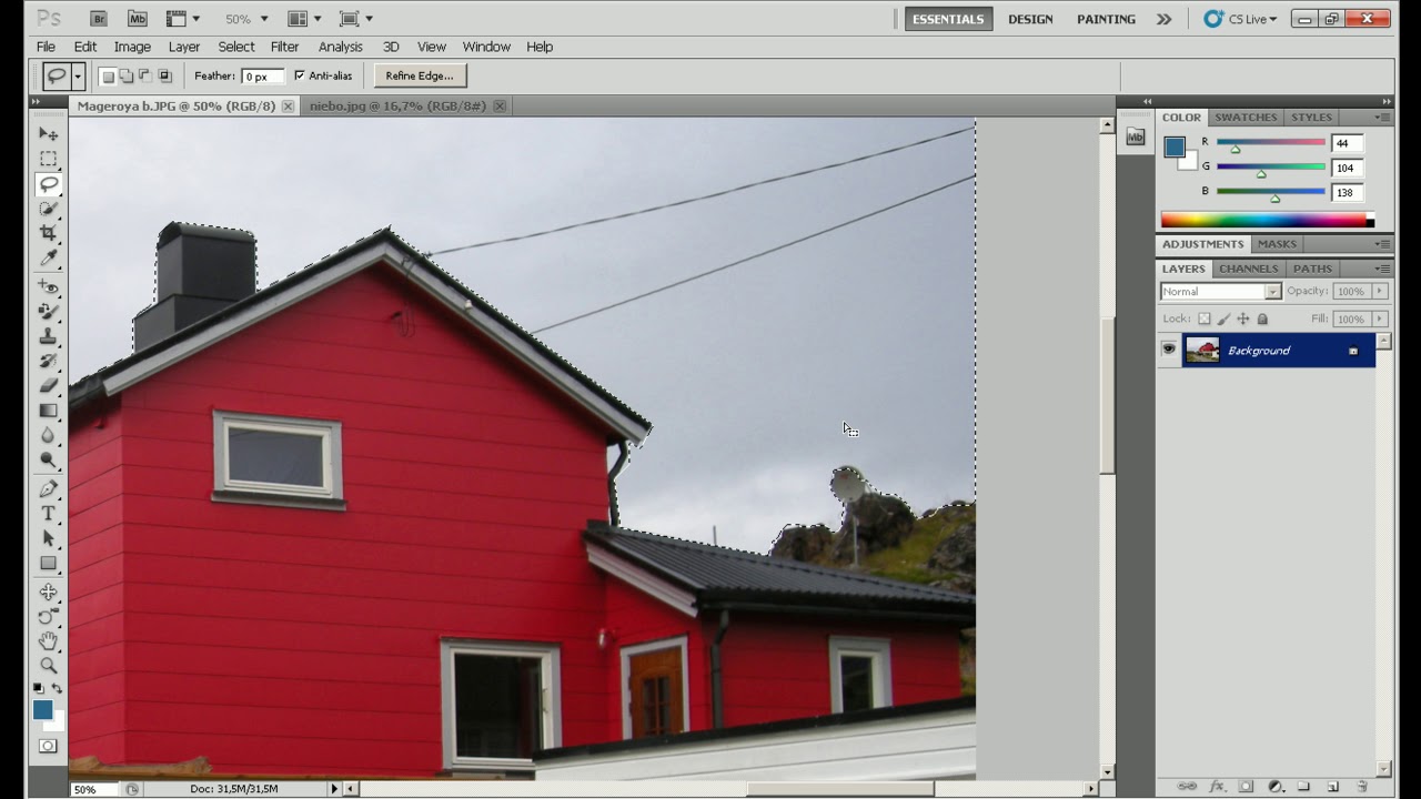 Photoshop Tutorial, Lesson 8 Repairing keystoning and replacing the sky
