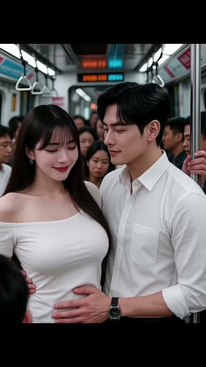 On a Crowded Train, She Still Turns Heads #지하철 #電車 #metro #rushhour #commuterlife