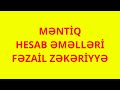 MƏNTİQ (Hesab Əməlləri - Vurma, Bölmə)