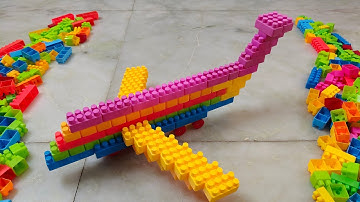 Satisfying DIY Aeroplane ASMR/ building blocks/block game/lego building fun #asmr#buildingblocks
