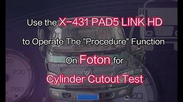 Foton HD Truck Cylinder Cutout Test by Launch X431 PAD V Elite- launchx431.fr