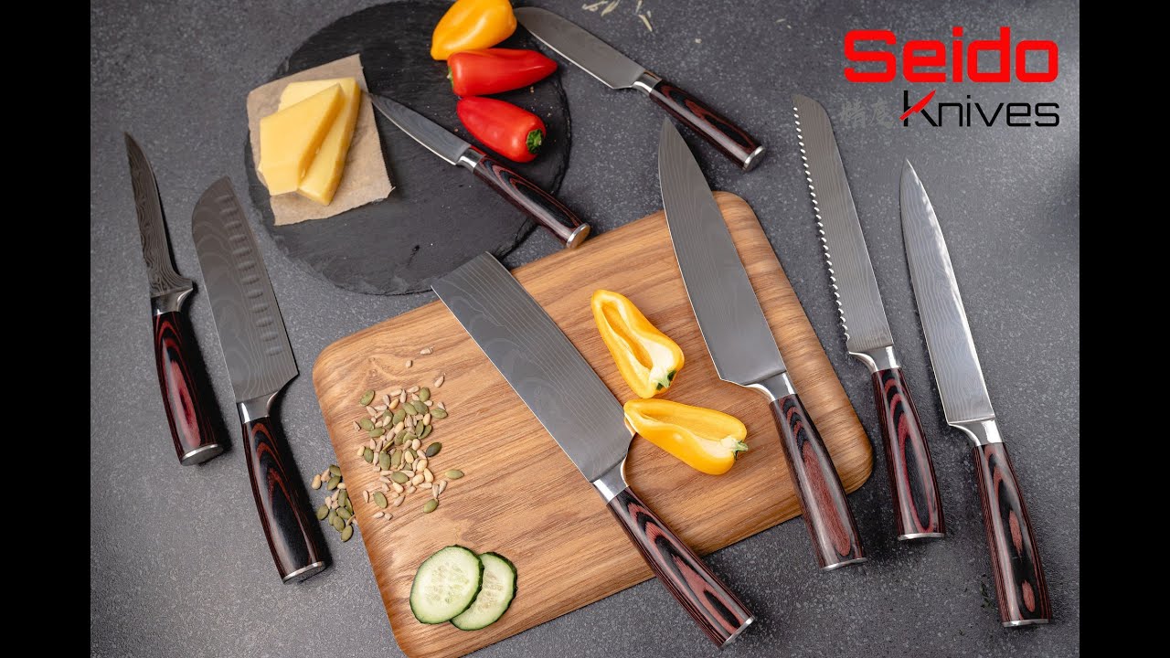 SEIDO™ Chef Knife Set, 8-Piece Culinary Kitchen Knife set 