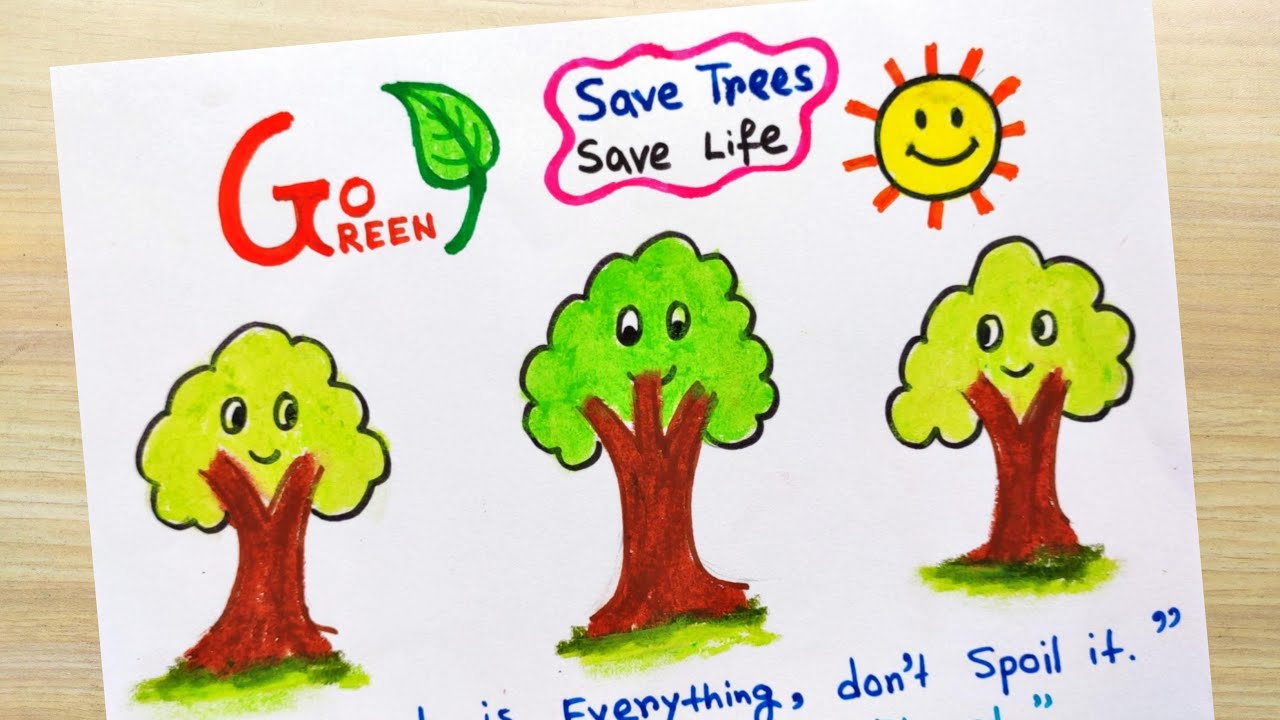 World environment day slogan | Environment day drawing easy idea ...