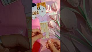 Diy Dress for doll#shorts#diy#barbiedress#barbiedressup#dollmakeup#doll#barbie#barbie#paperdoll