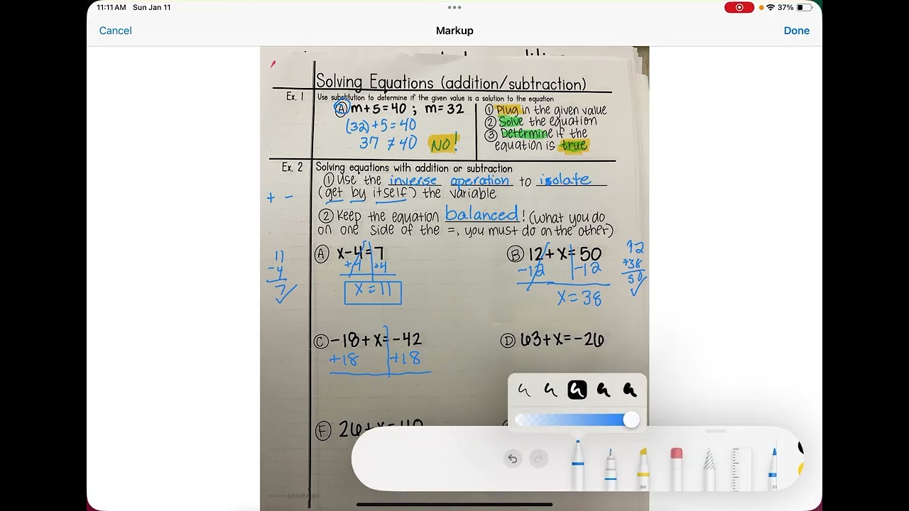 Solving Equations w/+- (6.1)