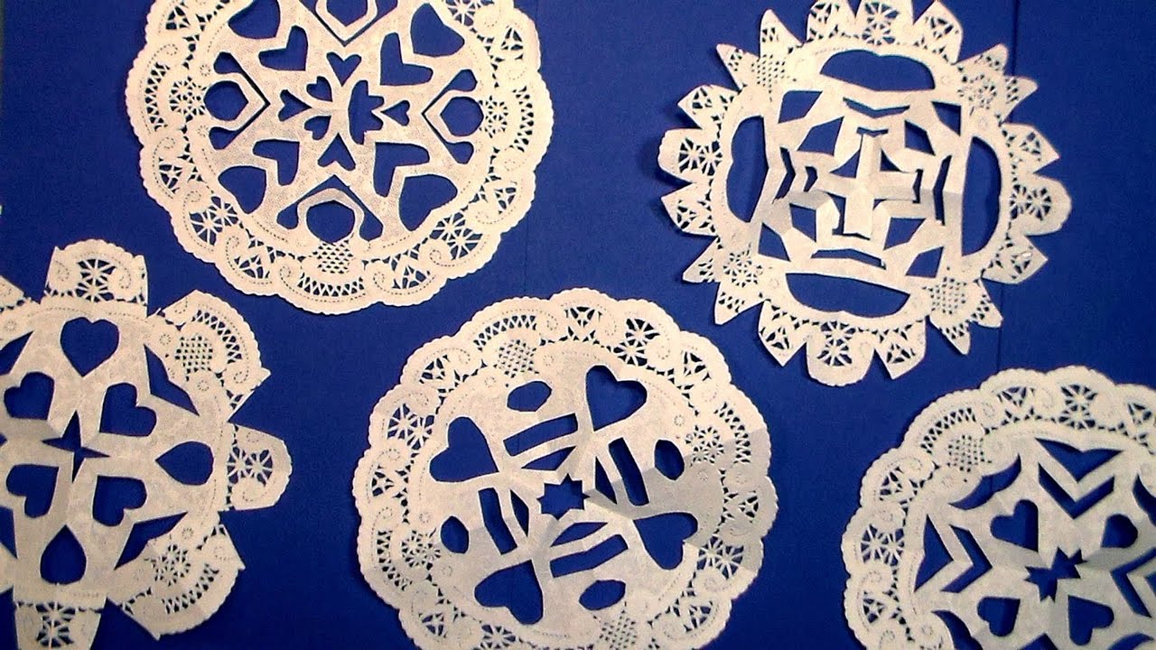 Easy Paper Doily Snowflakes YouTube easy-paper-doily-snowflakes-youtube