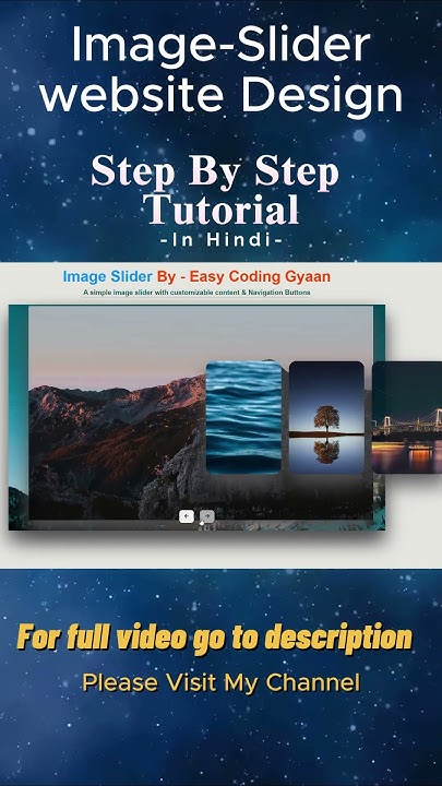 Create Image Slider Using HTML, CSS and JavaScript | Tutorial in Hindi ...
