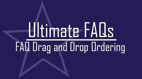 Ultimate FAQ Plugin - Ordering your FAQs