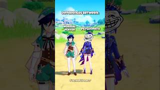 Different types of Players in Genshin Impact #genshinimpact #furina #genshin #raiden #arlecchino