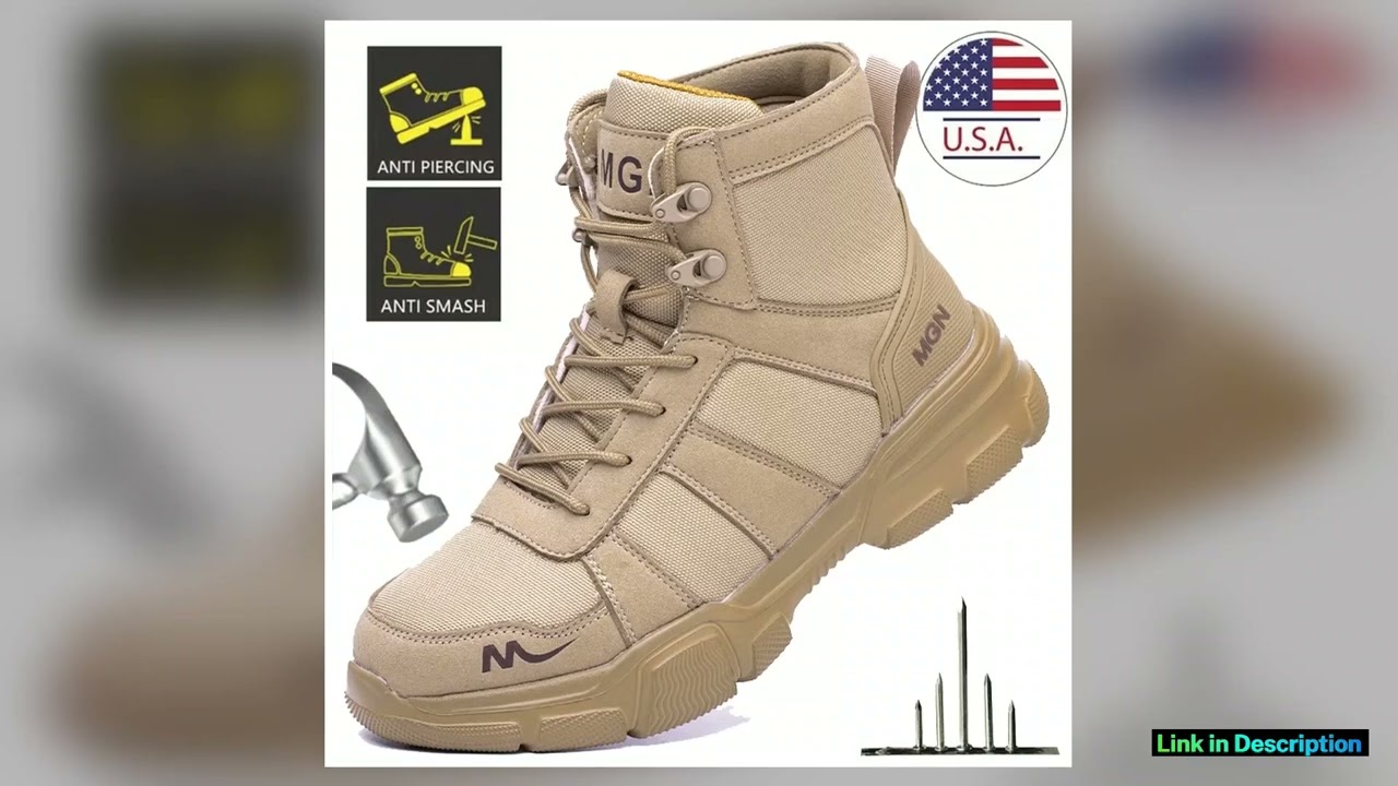Work Boots Indestructible Safety Shoes Men Steel Toe Shoes PunctureProof Sneakers Male Footwear